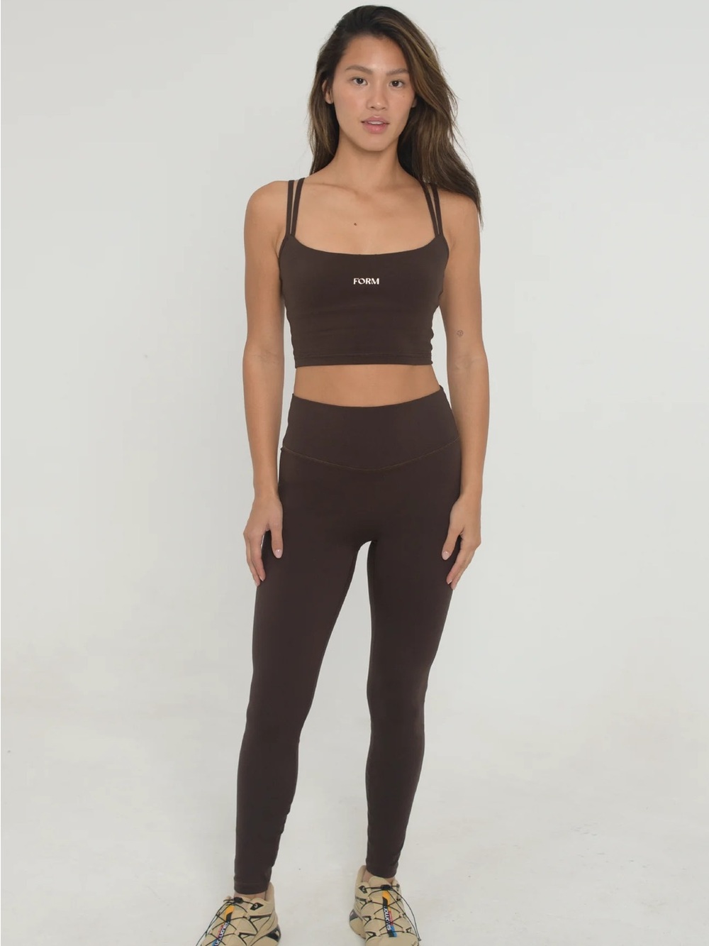Form Active Scoop Tank Sports Bra - Espresso